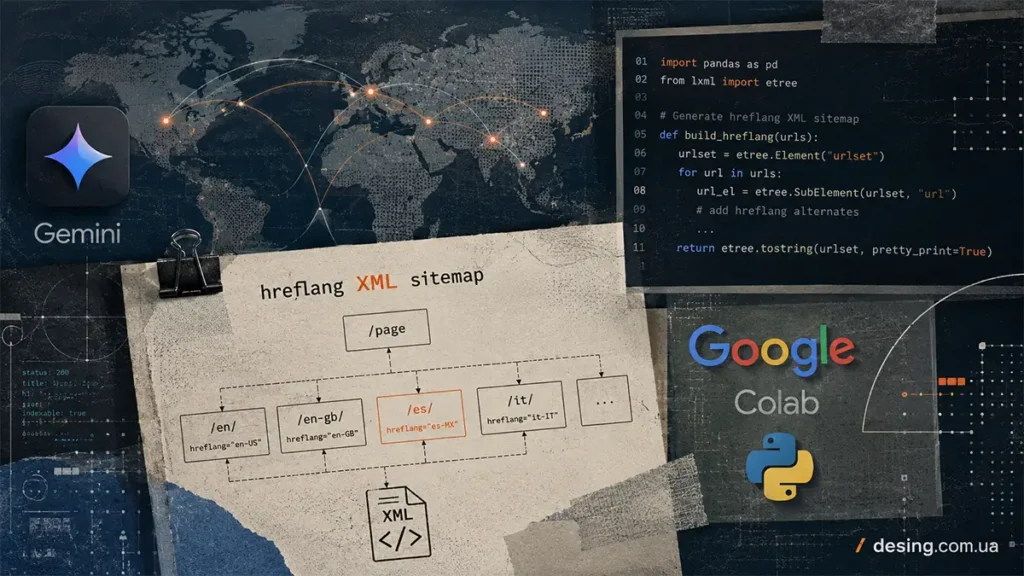 AI для создания hreflang XML sitemap