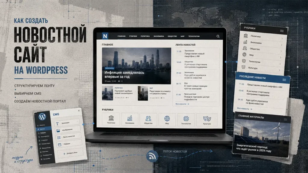 создание новостного сайта на wordpress